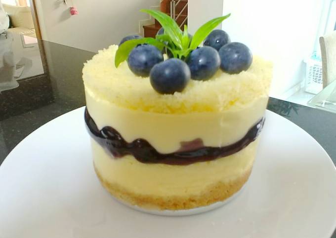 Recipe of Thomas Keller 5-Layered blueberry cheesecake