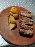 Beef Steak with Parsley and Rustic Potatoes