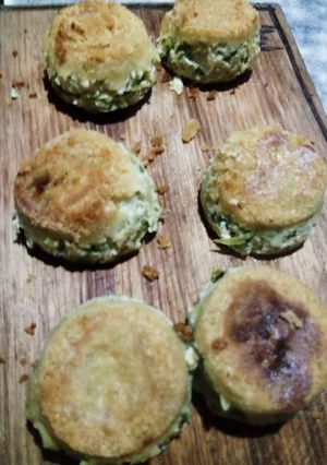 Una foto de Budincitos de zapallitos y queso