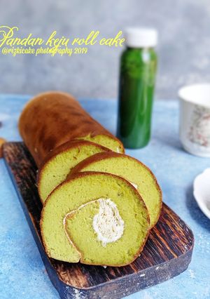 Foto resep Pandan keju roll cake