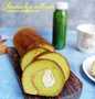 Bagaimana Membuat Pandan keju roll cake yang Enak