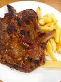 Chuletas a la miel y mostaza