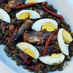 A picture of Spicy Sardines and Green Bean Stir Fry.