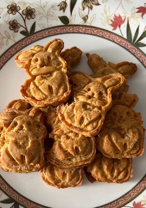 Foto principal de Galletas de calabaza y crema de cacahuete (BLW)