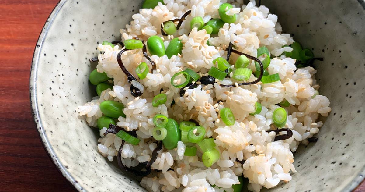 Seasoned Kombu (Kelp) & Edamame Rice Recipe by Hiroko Liston Cookpad