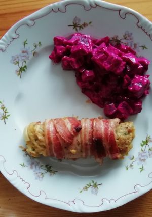 Zsemletöltelékes karajtekercs recept fotója