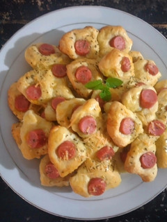 Foto resep Roti Sosis Bunga