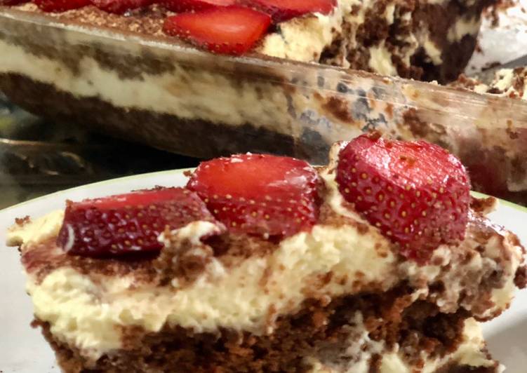 Cara Gampang Membuat Chocolate Rum tiramisu Anti Gagal