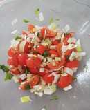 Ensalada tomate Cherry-cebollín