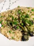 Pea and broccoli risotto