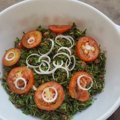 A picture of Cress leaves salad (Lansir)#Zoo Kano State#.