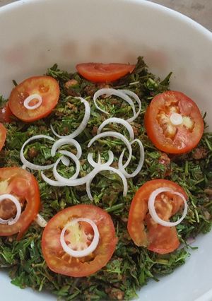 A picture of Cress leaves salad (Lansir)#Zoo Kano State#.