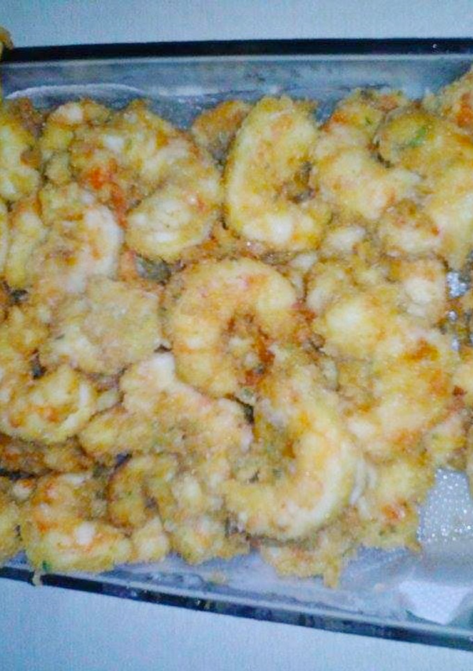 Una foto de Langostinos con coco rallado