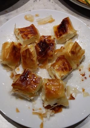 A picture of Fried Feta Parcels.