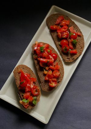 A picture of Italian Appetiser - Tomato Basil Bruschetta.