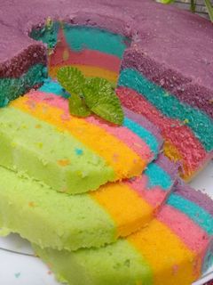 Foto resep Bolu Pelangi Kukus