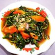 Tumis daun gingseng terasi