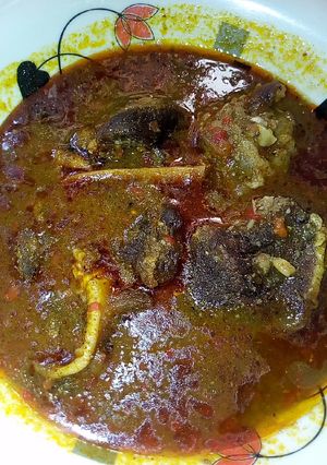 A picture of Dry okro soup.