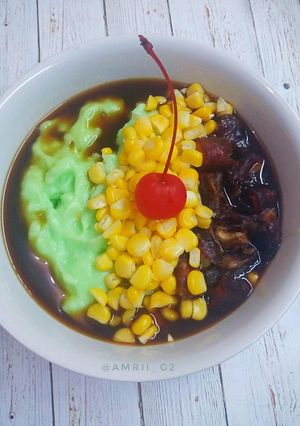 Foto resep Bubur Sumsum Pandan Jagung Kurma