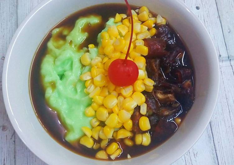 Bubur Sumsum Pandan Jagung Kurma