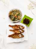 Ikan nila goreng + tumis toge kacang panjang