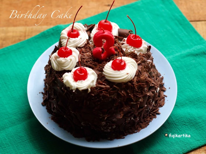 Cara Gampang Membuat Resep  Birthday Cake (Cake Coklat Kukus) yang Lezat Sekali, Lezat Sekali