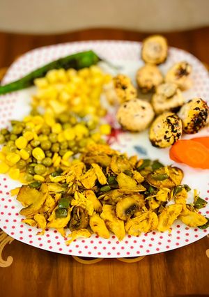 عکسی از دستور خوراک مرغ و قارچ (فوری و رژیمی)🍗