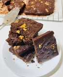 Eggless Walnut Brownie Cake