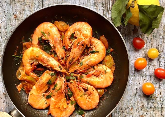 Sautéed prawns