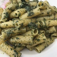 A picture of Carrot top pesto.