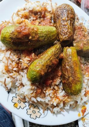 صورة لوصفة رز بالكوسة المحشية