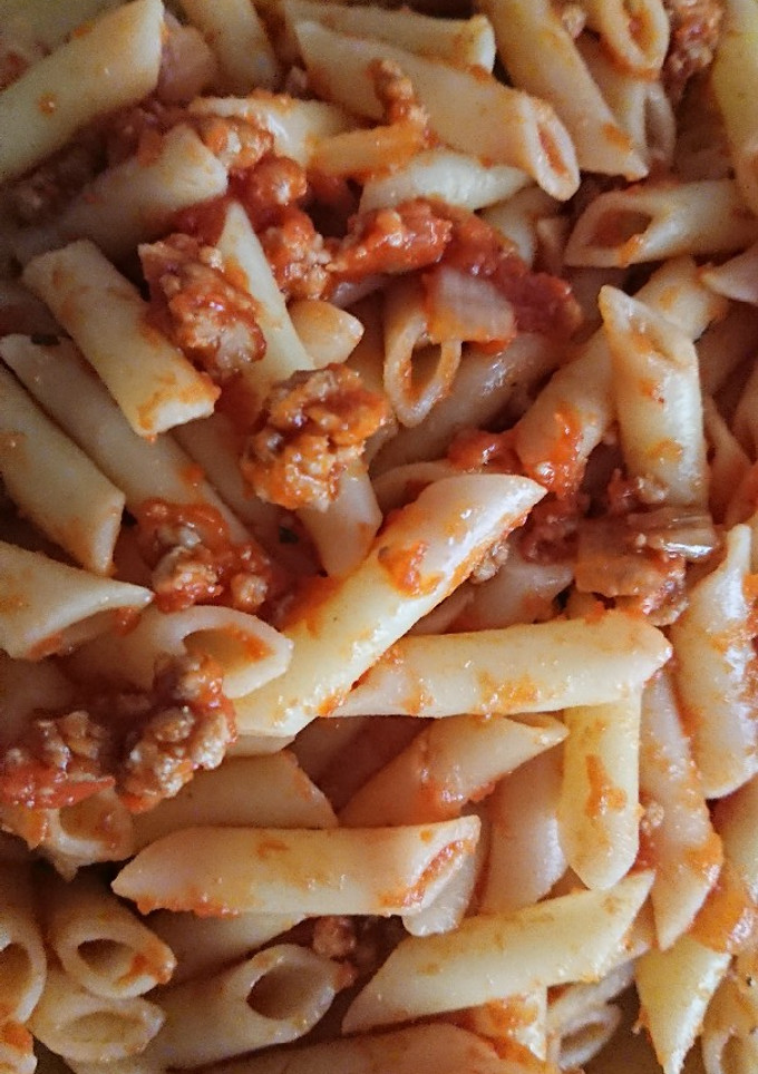 Una foto de Macarrones con carne