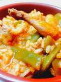 Cazuela de arroz meloso con codornices