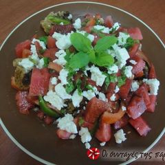 A picture of Watermelon salad.