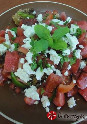 A picture of Watermelon salad.