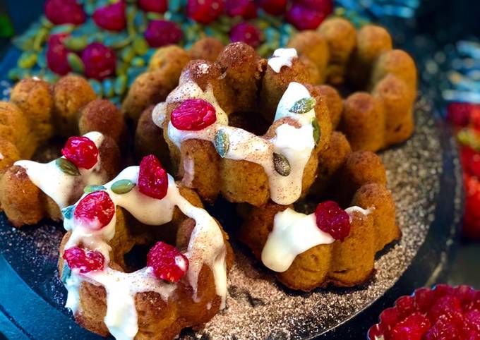 Whole wheat pumpkin Ginger Bundt cakes