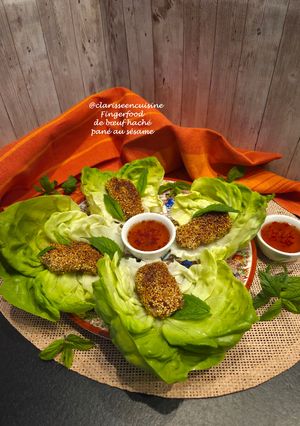 Une photo de Fingerfood de Boeuf Haché Pané au Sésame