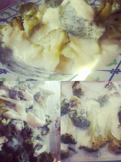Una foto de Brócoli con salsa blanca light