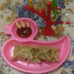 A picture of Rava momos.