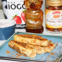 Cookie Butter French Toast Roll-Ups A picture of Cookie Butter French Toast Roll-Ups.