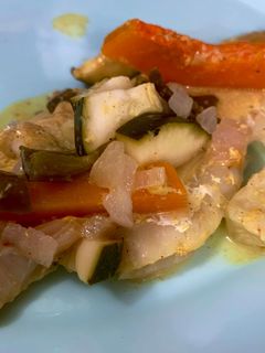 Una foto de Merluza estilo Tandoori