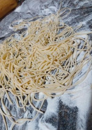 Una foto de Pasta al huevo 🍝