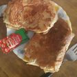 Veg/eggless bread omelette