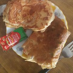A picture of Veg/eggless bread omelette.