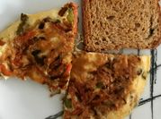 Una foto de pan tostado para cena