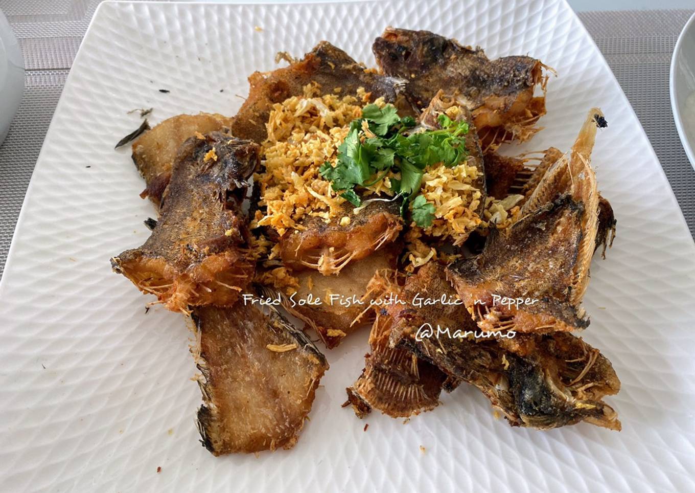 Fried Sole Fish with Garlic ‘n Pepper