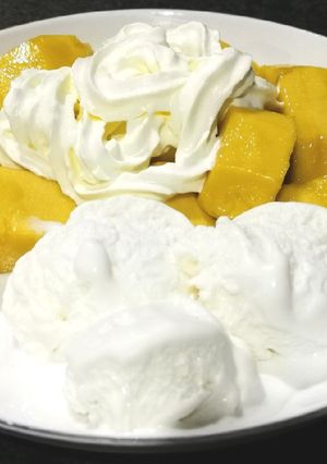 A picture of Mango Yogurt Ice Cream.