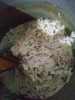 Una foto de Pollo a la crema de verdeo