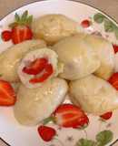 Вареники на пару з полуницею 🍓