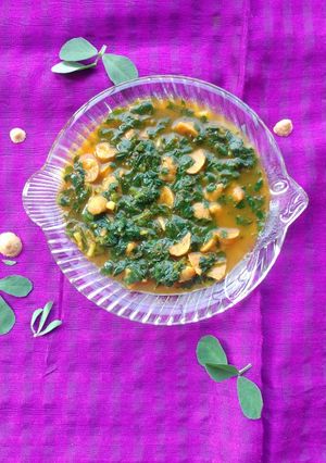 A picture of Methi-vadi sabji.